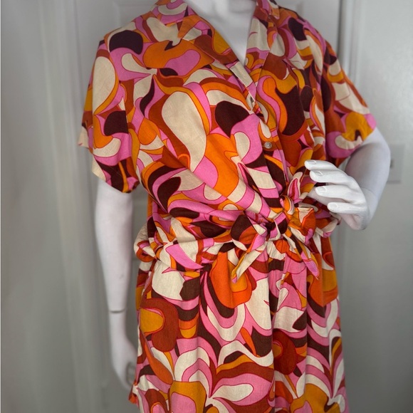 Ava & Viv Orange Red Resort Wear Set Of Shorts And Shirt Size 1X. - Picture 6 of 15